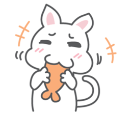 White cat (Eng.version of kai mook) sticker #6196737