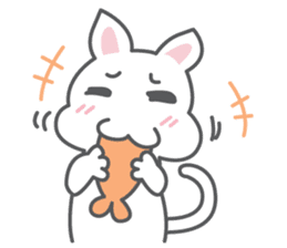 White cat (Eng.version of kai mook) sticker #6196737