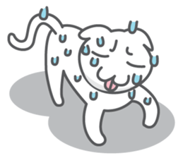 White cat (Eng.version of kai mook) sticker #6196739