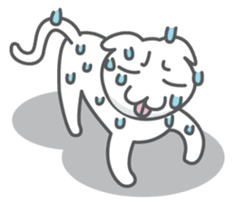 White cat (Eng.version of kai mook) sticker #6196739