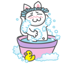 White cat (Eng.version of kai mook) sticker #6196742