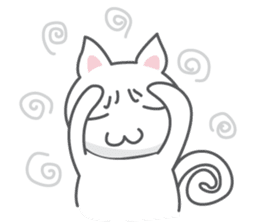 White cat (Eng.version of kai mook) sticker #6196744
