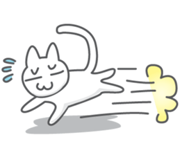 White cat (Eng.version of kai mook) sticker #6196745