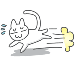 White cat (Eng.version of kai mook) sticker #6196745