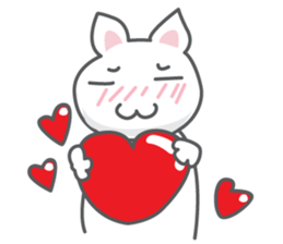 White cat (Eng.version of kai mook) sticker #6196746