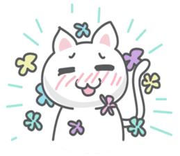White cat (Eng.version of kai mook) sticker #6196747
