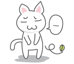 White cat (Eng.version of kai mook) sticker #6196749