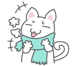 White cat (Eng.version of kai mook) sticker #6196750