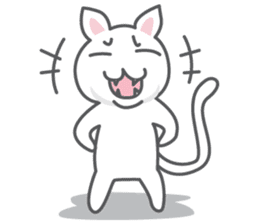 White cat (Eng.version of kai mook) sticker #6196751