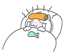 White cat (Eng.version of kai mook) sticker #6196752