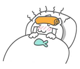 White cat (Eng.version of kai mook) sticker #6196752