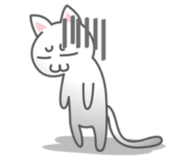 White cat (Eng.version of kai mook) sticker #6196753