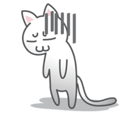 White cat (Eng.version of kai mook) sticker #6196753