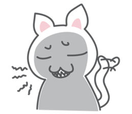 White cat (Eng.version of kai mook) sticker #6196755