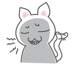 White cat (Eng.version of kai mook) sticker #6196755