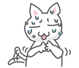White cat (Eng.version of kai mook) sticker #6196756