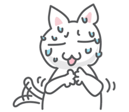 White cat (Eng.version of kai mook) sticker #6196756