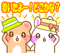 Rabbit and bear Love sticker3 sticker #6197112