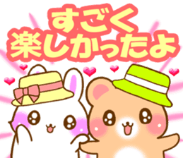Rabbit and bear Love sticker3 sticker #6197116