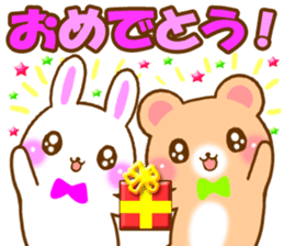 Rabbit and bear Love sticker3 sticker #6197118