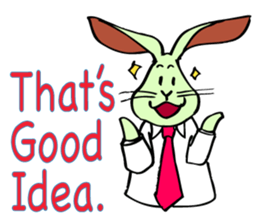 Rabbit uses slang expression. sticker #6198084