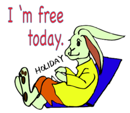 Rabbit uses slang expression. sticker #6198097