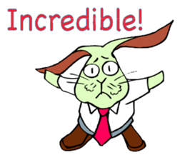 Rabbit uses slang expression. sticker #6198100