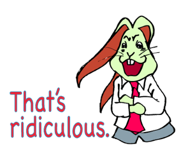 Rabbit uses slang expression. sticker #6198110