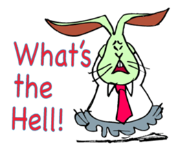 Rabbit uses slang expression. sticker #6198111