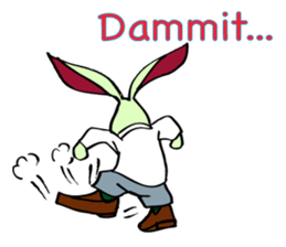 Rabbit uses slang expression. sticker #6198117