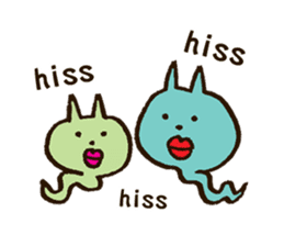 Thick lips cat -English version- sticker #6198124