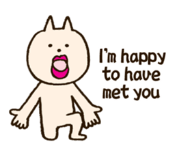 Thick lips cat -English version- sticker #6198144