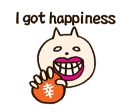 Thick lips cat -English version- sticker #6198150