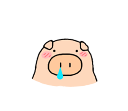 cute animal stickers (pig) sticker #6198673