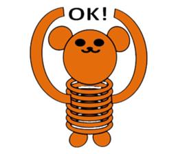 The stretchable bear toy sticker #6198700