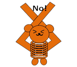 The stretchable bear toy sticker #6198701