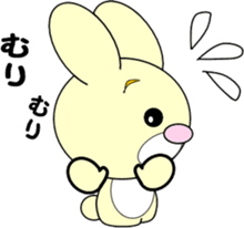 Yellow rabbit's holiday sticker #6198841