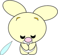 Yellow rabbit's holiday sticker #6198843