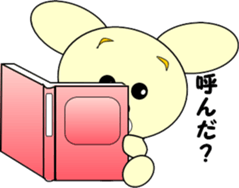 Yellow rabbit's holiday sticker #6198848