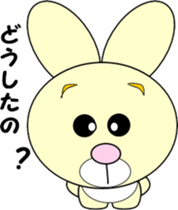 Yellow rabbit's holiday sticker #6198849