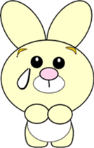 Yellow rabbit's holiday sticker #6198853