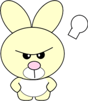 Yellow rabbit's holiday sticker #6198856