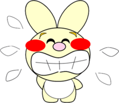 Yellow rabbit's holiday sticker #6198857