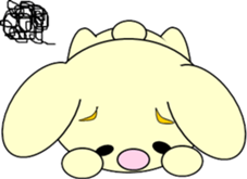 Yellow rabbit's holiday sticker #6198864