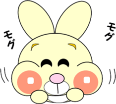 Yellow rabbit's holiday sticker #6198865