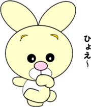 Yellow rabbit's holiday sticker #6198869