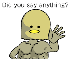 Chickman & chick English version sticker #6199825