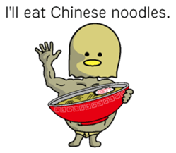 Chickman & chick English version sticker #6199826