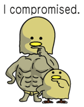 Chickman & chick English version sticker #6199828