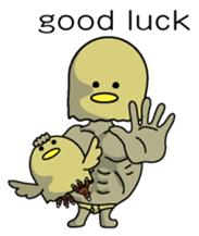 Chickman & chick English version sticker #6199831